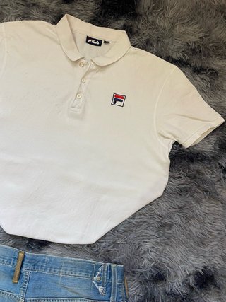 Polo Fila Bianco Retro Y2K Tennis