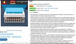 Incubadora Automatica para 36 Huevos, Incubadora H