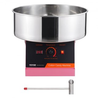 Máquina de Algodón de Azúcar Eléctrica, Fabricante de Algodón de Azúcar de 1000W, Máquina Comercial de Algodón de Azúcar con Tazón de Acero Inoxidable y Cucharón de Azúcar, Perfecta para Cumpleaño...