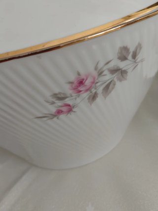 Vajilla porcelana flores rosas