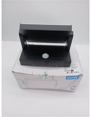ledmo 60W LED Apliques Pared Exterior Interior 360° Rotación Negra Lámpara de Pared para Entrada Terraza Pasillo Focos LED Exter