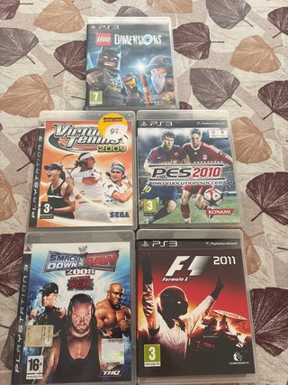 Lote 4 Giochi PS3: LEGO, PES, F1, WWE