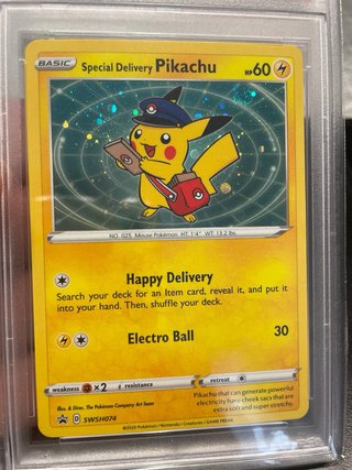 Pikachu Special Delivery SWSH074 PSA 9
