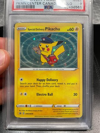 Pikachu Special Delivery SWSH074 PSA 9