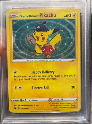 Pikachu Special Delivery SWSH074 PSA 9