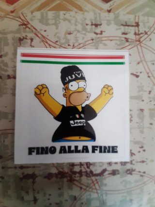Sticker Del Piero, Vialli e Homer Simpson JUVENTUS