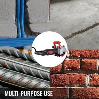 Cortadora de Pared, Máquina de Corte de Pared de 34 mm de Profundidad de Corte 2500W Máquina de Corte de Ranuras de Pared de 38 mm de Ancho con 5 Cuchillas de 115 mm de Diámetro 6300r/Min con Rayo...