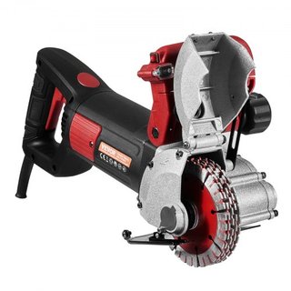 Cortadora de Pared, Máquina de Corte de Pared de 34 mm de Profundidad de Corte 2500W Máquina de Corte de Ranuras de Pared de 38 mm de Ancho con 5 Cuchillas de 115 mm de Diámetro 6300r/Min con Rayo...