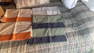 Varias fundas de almohadas, algodon puro