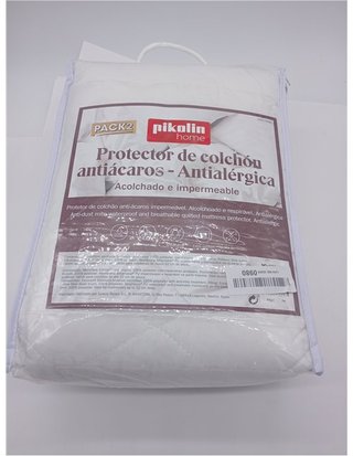 Pikolin Home - 90 x 190 cm .Pack 2 Protectores de Colchón Impermeable Acolchado y Transpirable Silktouch - Certificado Oeko-Tex.