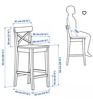 2 Sillas Taburete Alto Ikea Rosentorp