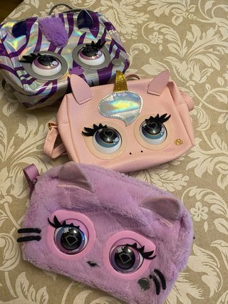 Pack 2 Bolsos Purse Pets Unicornio y Cebra
