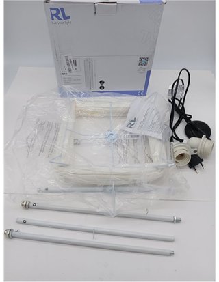 Trio Lighting R40122001 Lampara Pie de Papel con Interruptor de Pie - Atenuación - Color Blanco