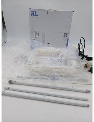 Trio Lighting R40122001 Lampara Pie de Papel con Interruptor de Pie - Atenuación - Color Blanco
