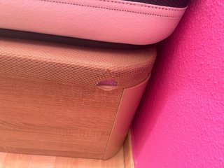 Canape de tela y madera y colchon 135