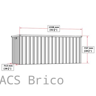 Baúl Arcón Metálico 585 L - 71x133x72 cm - Duramax
