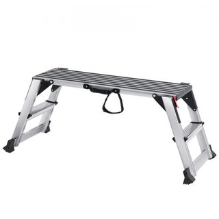 Plataforma de Trabajo Plegable, Capacidad de Carga de 299.4 kg, Escalera de Aluminio para Paneles de Yeso, Banco de Trabajo de Alta Resistencia con Pies Antideslizantes, Ideal para Lavar Vehículos...