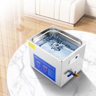 Limpiador Ultrasónico Profesional, Limpiador Ultrasónico de Joyería de 10 L con Temporizador Digital y Calentador, Limpiador Sónico Industrial de Acero Inoxidable de 40kHz para Gafas, Relojes, Ani...