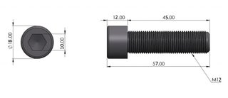 Lote 39 Tornillos Allen M12x45mm