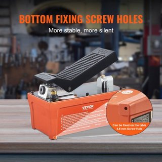 Bomba Hidráulica de Aire, 6895 bar 1.9L de Capacidad, Salida de Aceite NPT 10mm, Entrada NPT 6.4mm, Tubo de 2m, Bomba Hidráulica Actuada por Pie Treadle para Máquinas de Marco de Coche y Poste de ...