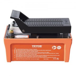 Bomba Hidráulica de Aire, 6895 bar 1.9L de Capacidad, Salida de Aceite NPT 10mm, Entrada NPT 6.4mm, Tubo de 2m, Bomba Hidráulica Actuada por Pie Treadle para Máquinas de Marco de Coche y Poste de ...