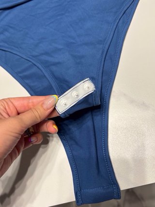 Body donna blu scollo profondo taglia M