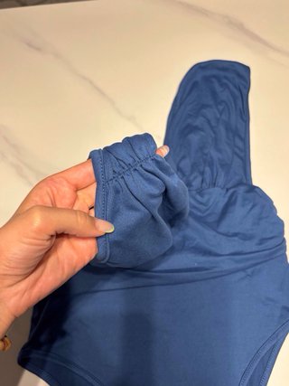 Body donna blu scollo profondo taglia M