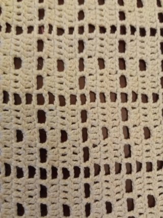 4 Apoya brazos vintage ganchillo beige