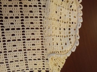 4 Apoya brazos vintage ganchillo beige