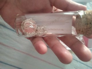 Llamador de ángeles rosa y plata