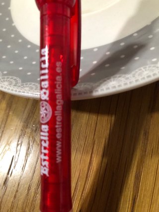 Bolígrafo Estrella Galicia Rojo