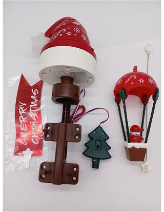 Gorro de Papá Noel con punta de árbol de Navidad - decoración navideña animada con luz para decoración de fiestas o decoración de