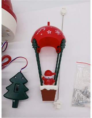Gorro de Papá Noel con punta de árbol de Navidad - decoración navideña animada con luz para decoración de fiestas o decoración de