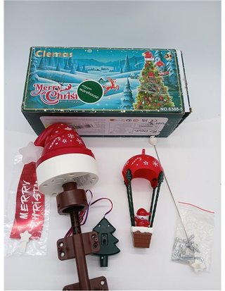 Gorro de Papá Noel con punta de árbol de Navidad - decoración navideña animada con luz para decoración de fiestas o decoración de