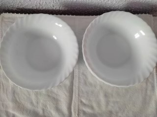 10 Cuencos de porcelana blancos