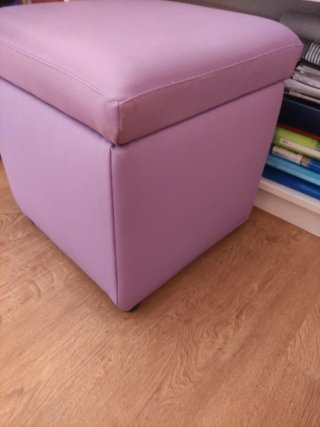 Puff lila con Cajón