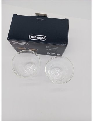 De'Longhi DLSC310 Double Walled Tempered Espresso Glass - 2-Piece Set of 2 (Pack of 1)