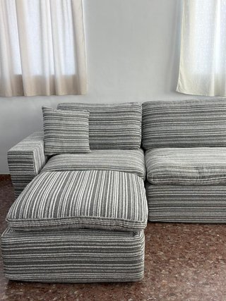 Sofá modular gris y blanco con envio gratuito