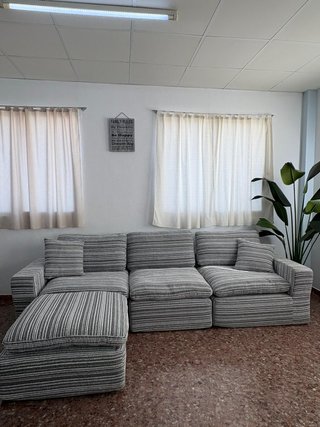 Sofá modular gris y blanco con envio gratuito