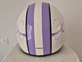 Casco Onbrain Jet Blanco y Violeta.
