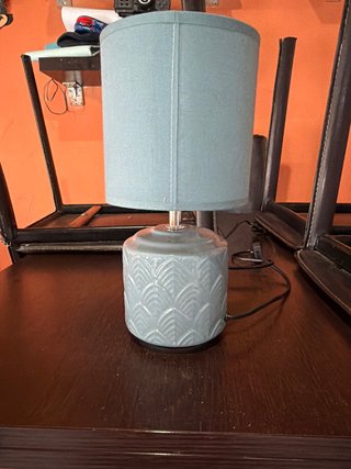 Lampada da comodino grigio/blu