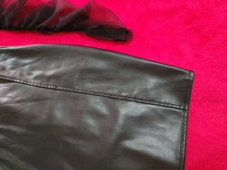 Tubino nero maniche trasparenti taglia XS