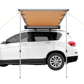 Tenda Laterale per Auto, Ampia Ombreggiatura di 4,6'x6,6' per Veicoli, Tenda Retrattile PU3000mm UV50+ con Borsa di Stoccaggio Impermeabile, Adatta per Camion, SUV, Furgoni, Camper