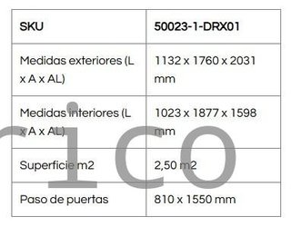 Caseta Metálica Eco Pent Roof 113x176x203 cm - Duramax