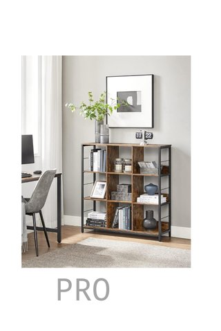 Estantería de Almacenamiento de 3 Niveles, Librería VASAGLE