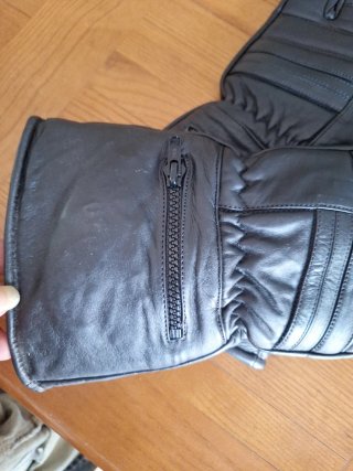Guantes de Moto de Cuero Negro