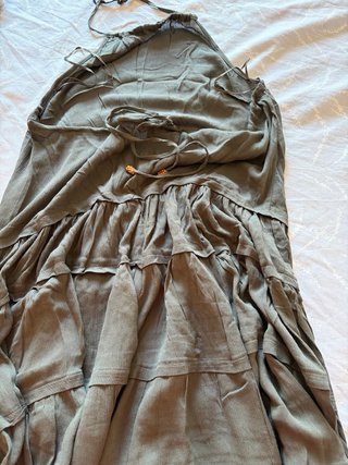 Vestido largo Pull&Bear gris talla S