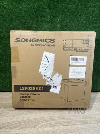 Cubo otomano plegable SONGMICS