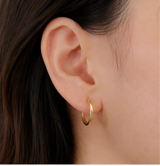 Pendientes Aro Acero Inoxidable Tiges Plata
