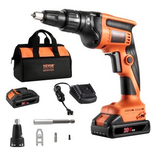 Taladro de Tornillos para Paneles de Yeso, Taladro de Tornillos para Paneles de Yeso de 20V Max, Kit de Taladro de Paneles de Yeso Inalámbrico sin Escobillas de 4200RPM con 2 Baterías, Cargador, C...